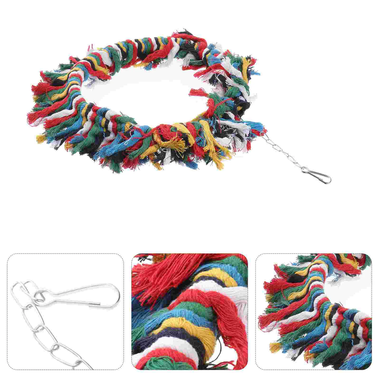 Bird Toys Snuggle Ring Toy Parrot Cotton Preening Grooming Ropes Colorful Hanging Swing for African Grey Small Cockatoos (Random
Bird Toys Snuggle Ring Toy Parrot Cotton Preening Grooming Ropes Colorful Hanging Swing for African Grey Small Cockatoos (Random