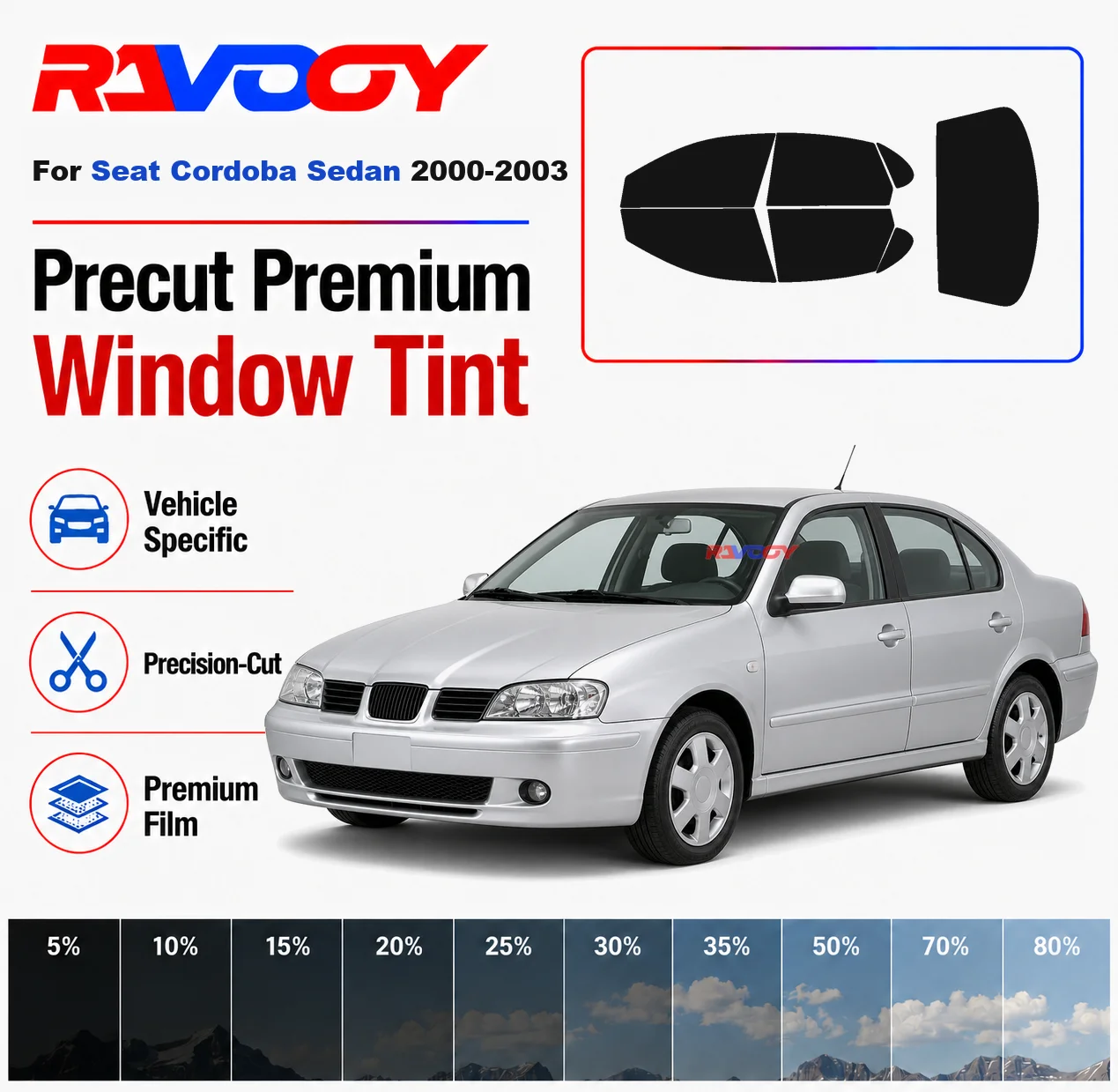 Premium Precut Window Tint Kit Front Rear Windows Rear Windshield For Seat Cordoba Sedan 2000-2003 Car Solar Nano Ceramic Film
Premium Precut Window Tint Kit Front Rear Windows Rear Windshield For Seat Cordoba Sedan 2000-2003 Car Solar Nano Ceramic Film