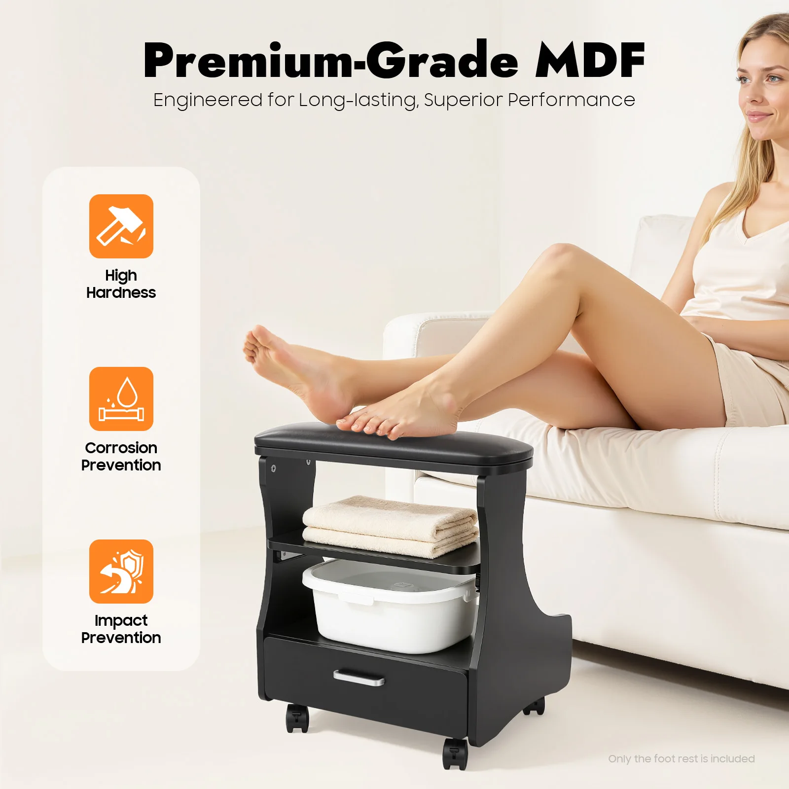 3 Tiers Pedicure Foot Rest, Salon Footstool Stand With 4 Wheels, 80kg Load Capacity Foot Care Stool For Foot Massage, Home, Salon Use
3 Tiers Pedicure Foot Rest, Salon Footstool Stand With 4 Wheels, 80kg Load Capacity Foot Care Stool For Foot Massage, Home, Salon Use