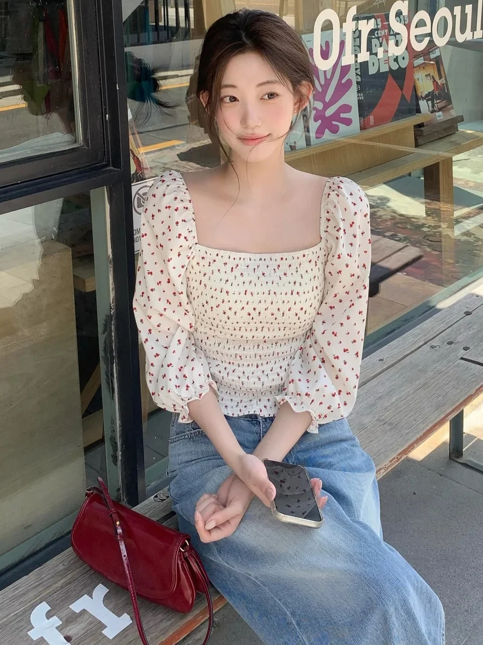Romantic French Style Floral Print Shirt Women's Elegant Chic Square Collar Bubble Sleeve Seven-Quarter Length Summer Top
Romantic French Style Floral Print Shirt Women's Elegant Chic Square Collar Bubble Sleeve Seven-Quarter Length Summer Top