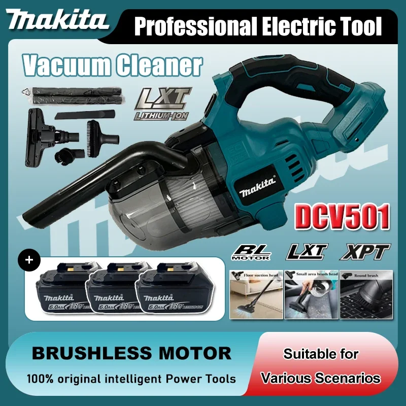 Беспроводной ручной пылесос Makita DCV501, портативный, бесщеточный, для автомобиля и дома, электроинструмент FitCar
Беспроводной ручной пылесос Makita DCV501, портативный, бесщеточный, для автомобиля и дома, электроинструмент FitCar