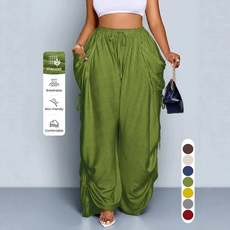 Women's Pants Loose Harem Wide Leg Pants Punk Style Drawstring Pleated High Waist Drawstring Baggy Outfit Trousers
Women's Pants Loose Harem Wide Leg Pants Punk Style Drawstring Pleated High Waist Drawstring Baggy Outfit Trousers