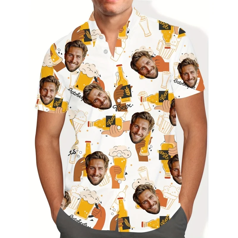 Beer Plants Pattern Hawaiian Shirt For Men Customized Portrait 3D Printed Short Sleeves Summer Aloha Shirts Lapel Blouses Tops
Beer Plants Pattern Hawaiian Shirt For Men Customized Portrait 3D Printed Short Sleeves Summer Aloha Shirts Lapel Blouses Tops