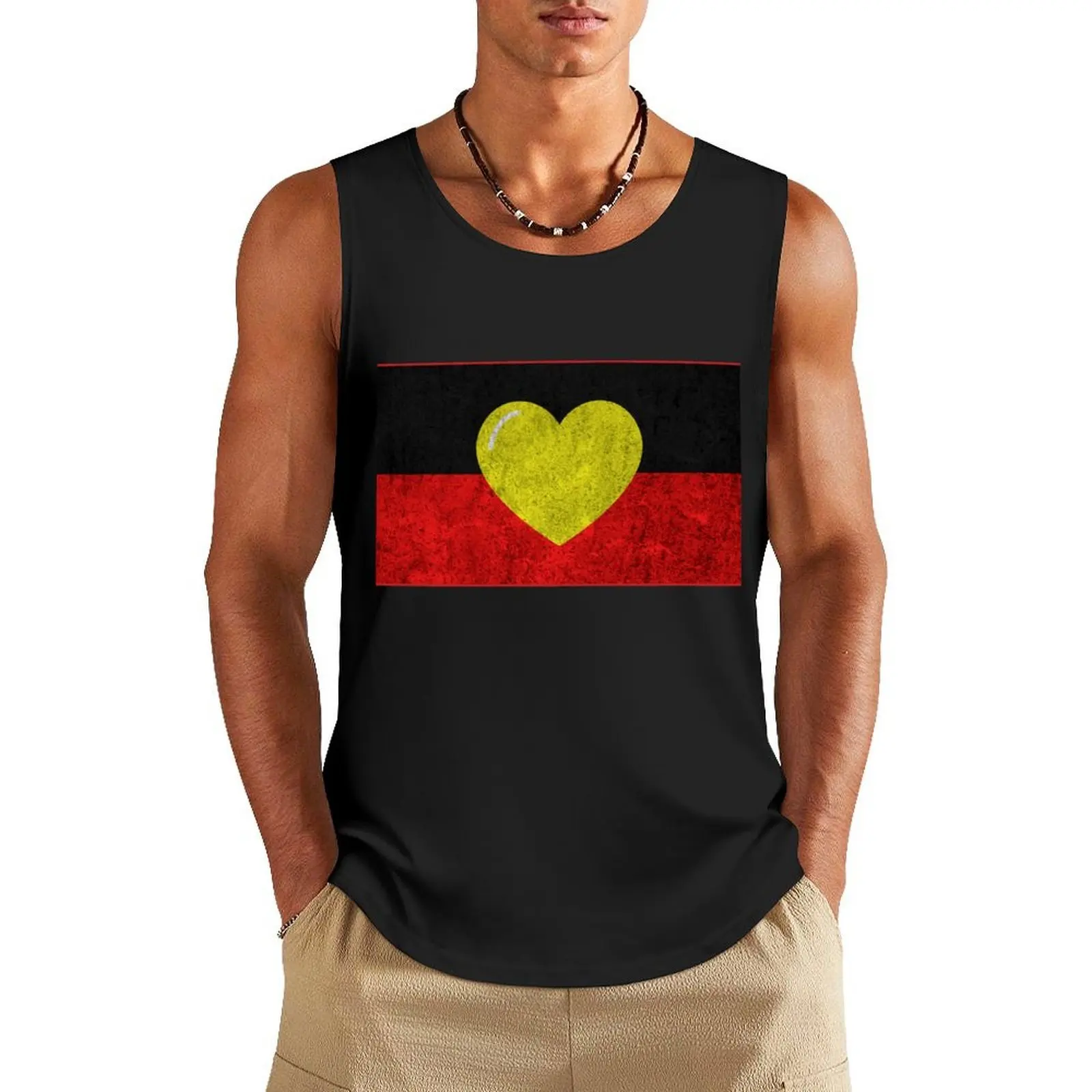 Aboriginal Flag Heart Tank Top T-shirt Men's gym Men's t shirt Men's t-shirts sports vest
Aboriginal Flag Heart Tank Top T-shirt Men's gym Men's t shirt Men's t-shirts sports vest