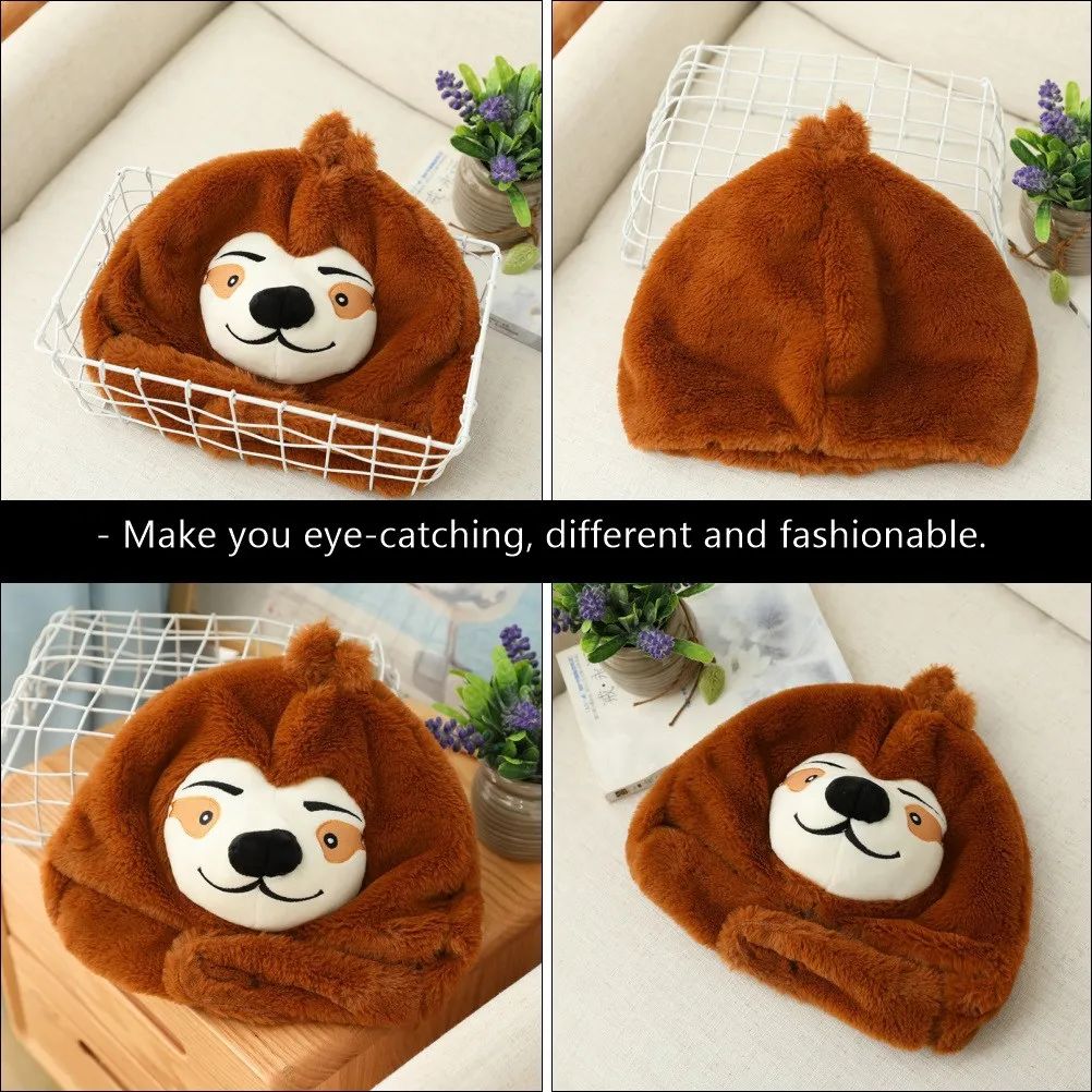 Holiday Party Women Hat Cartoon Animal Sloth Knit Costume Hats The Role Play Photo Prop Warm
Holiday Party Women Hat Cartoon Animal Sloth Knit Costume Hats The Role Play Photo Prop Warm