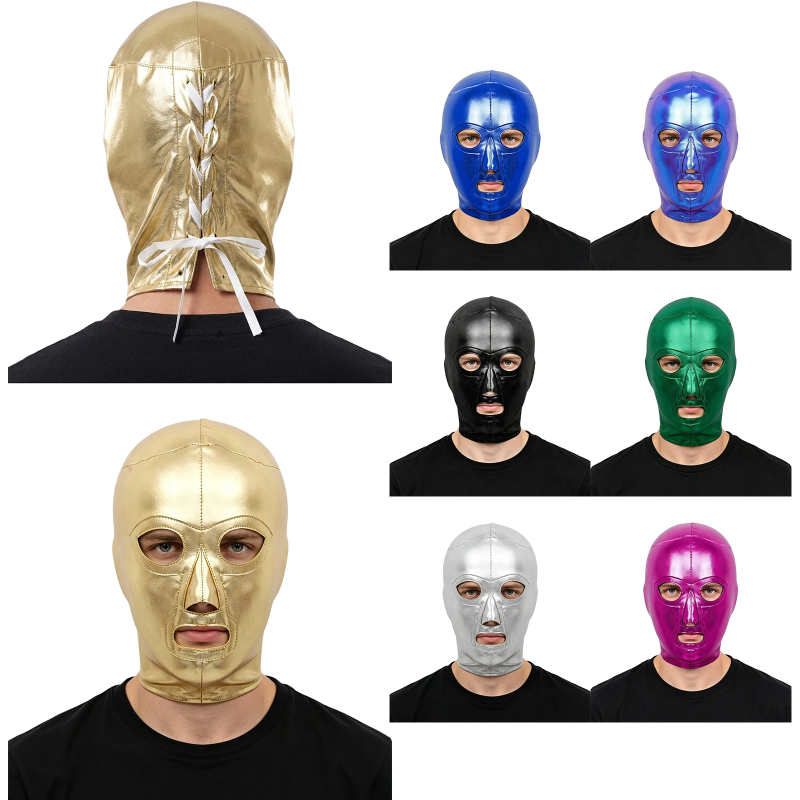 Men Wrestling Cosplay Masks Headcover Mexican Metallic Glossy Lucha Libre Costume Wear Masks Boxer Mexican Wrestling Masks
Men Wrestling Cosplay Masks Headcover Mexican Metallic Glossy Lucha Libre Costume Wear Masks Boxer Mexican Wrestling Masks