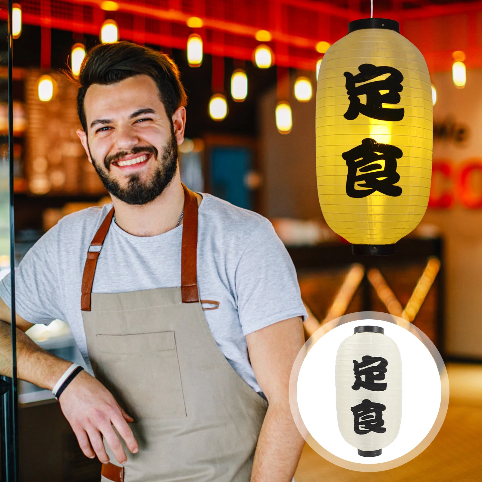Japanese Lantern Rice Color 25x48cm Silk Cloth Restaurant Bar Home Decoration Traditional Lanterns Soft Light Waterproof
Japanese Lantern Rice Color 25x48cm Silk Cloth Restaurant Bar Home Decoration Traditional Lanterns Soft Light Waterproof