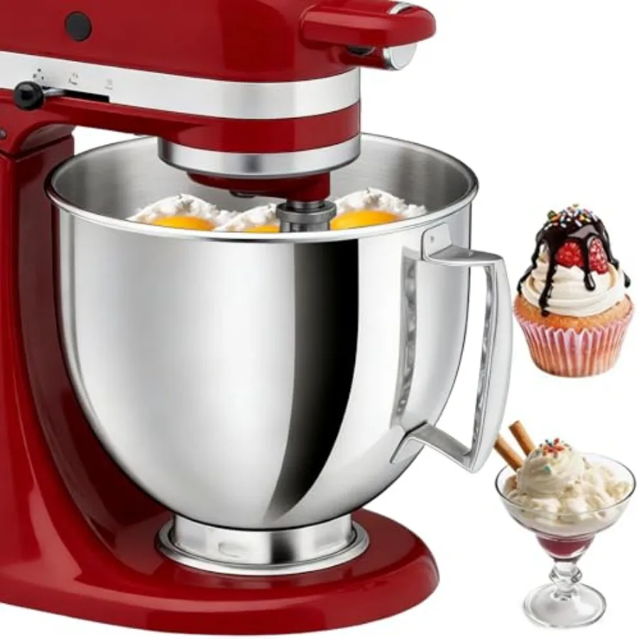 5QT Stainless Steel Mixer Bowl Compatible with KitchenAid Bowls for Mixer ArtisanandClassic Series 4.5-5QT Tilt-Head Mixers Kit
5QT Stainless Steel Mixer Bowl Compatible with KitchenAid Bowls for Mixer ArtisanandClassic Series 4.5-5QT Tilt-Head Mixers Kit