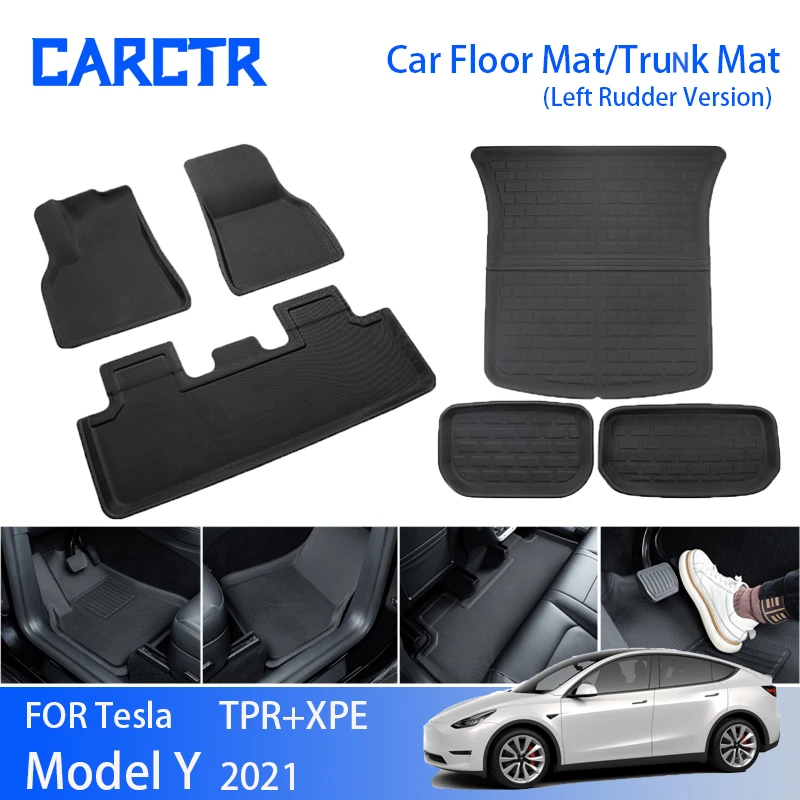CARCTR TPR Floor Mats for ModelY 2021 Front Rear Trunk Mat 3D XPE Car Mats Floor Model Y Accessories 2022 Floor Mats
CARCTR TPR Floor Mats for ModelY 2021 Front Rear Trunk Mat 3D XPE Car Mats Floor Model Y Accessories 2022 Floor Mats