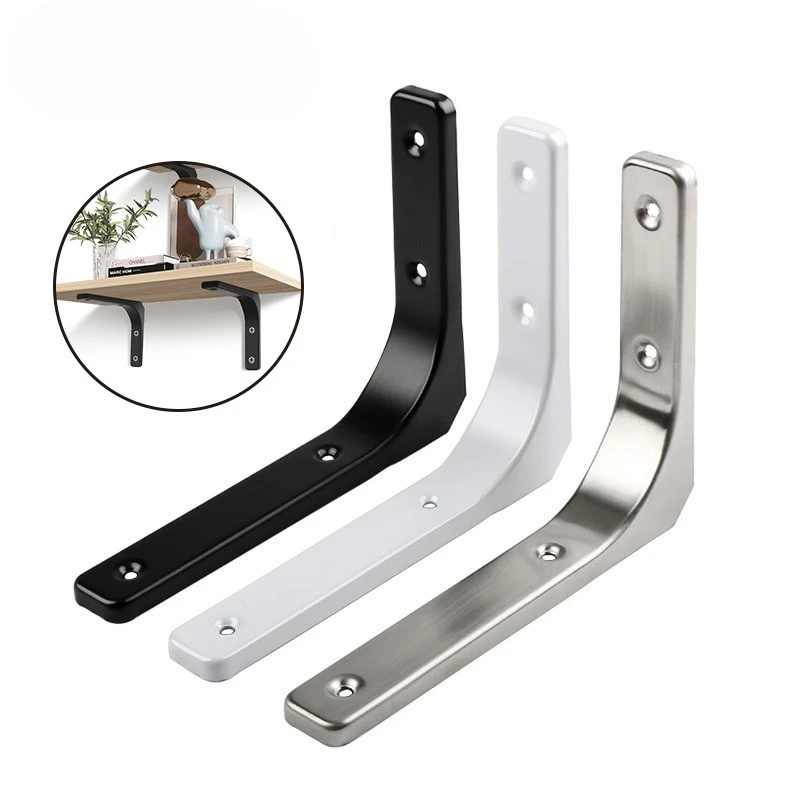 Floating shelf brackets L-shaped floating wall shelf black and white stainless steel hole shelf support hardware home decoration
Floating shelf brackets L-shaped floating wall shelf black and white stainless steel hole shelf support hardware home decoration