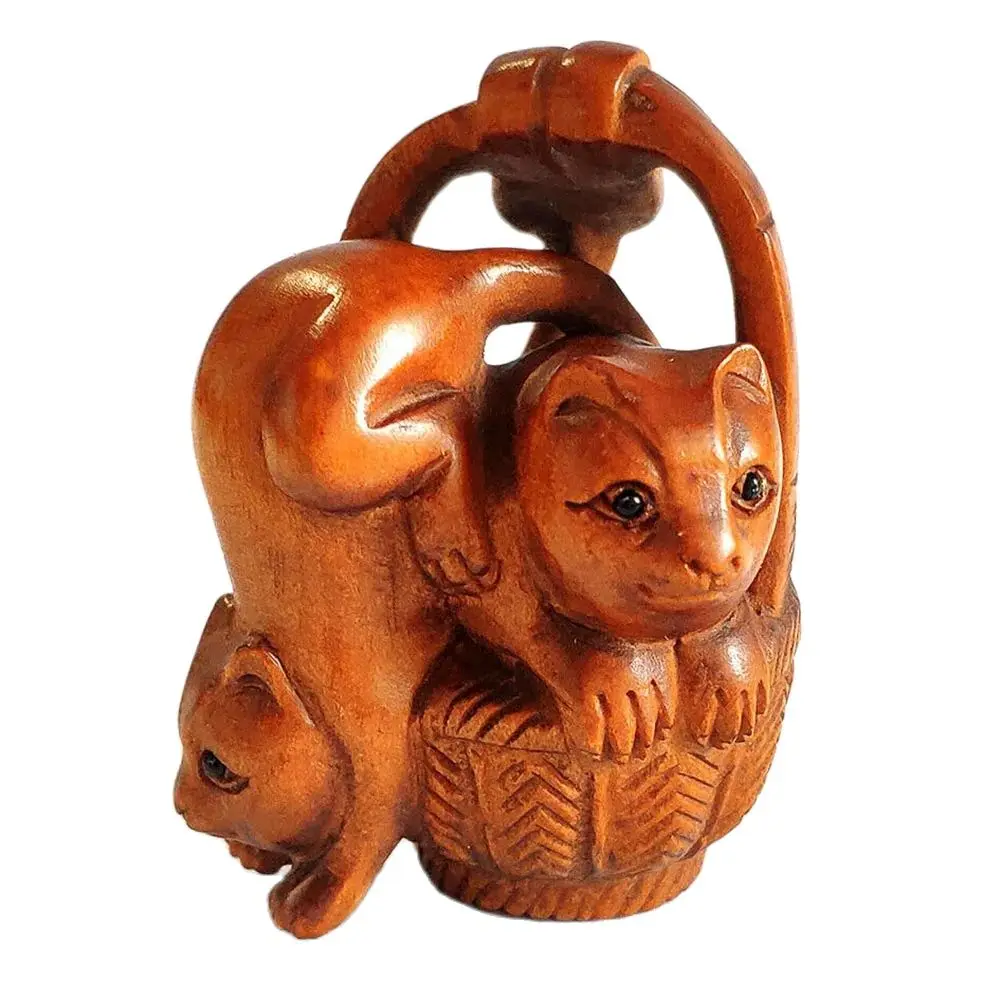 RS221, 2 дюйма резной вручную японский ящик Netsuke, статуэтка кошки на корзине, скульптура 2 кошки, маленькие украшения
RS221, 2 дюйма резной вручную японский ящик Netsuke, статуэтка кошки на корзине, скульптура 2 кошки, маленькие украшения