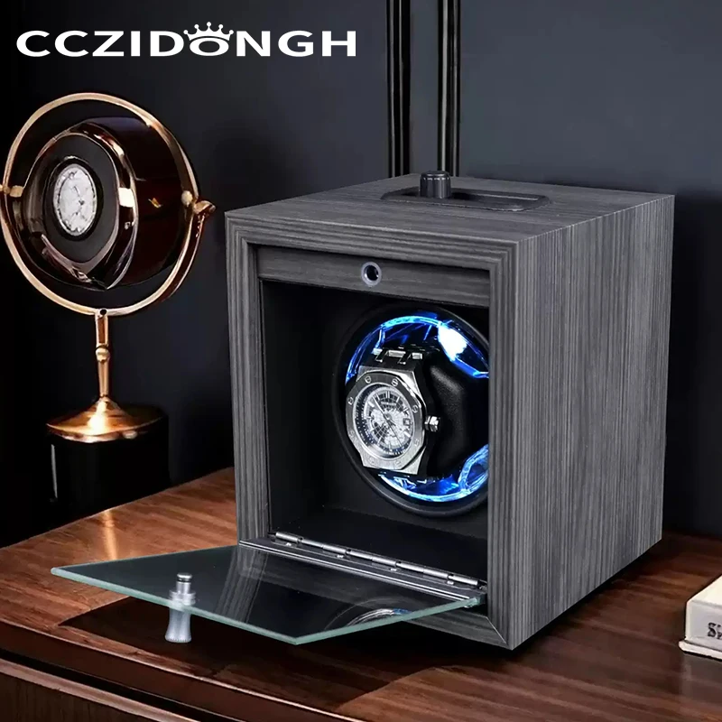 1+0 Watch Winder Automatic Glass Cover Mechanical Watches Rotator Holder Wood Case Winding Cabinet Watch Chain Storage Box
1+0 Watch Winder Automatic Glass Cover Mechanical Watches Rotator Holder Wood Case Winding Cabinet Watch Chain Storage Box