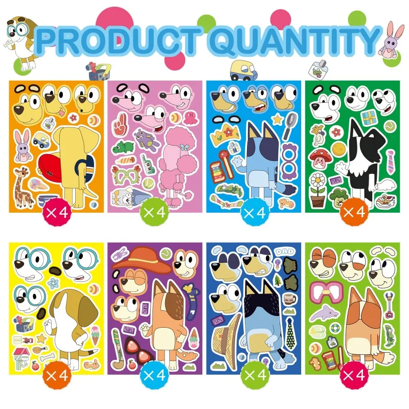 Набор из 16 наклеек-пазлов с мультяшным персонажем Блуи: Забавные наклейки-головоломки для детей, развивающая игрушка-подарок для самостоятельной сборки и создания картинок
Набор из 16 наклеек-пазлов с мультяшным персонажем Блуи: Забавные наклейки-головоломки для детей, развивающая игрушка-подарок для самостоятельной сборки и создания картинок