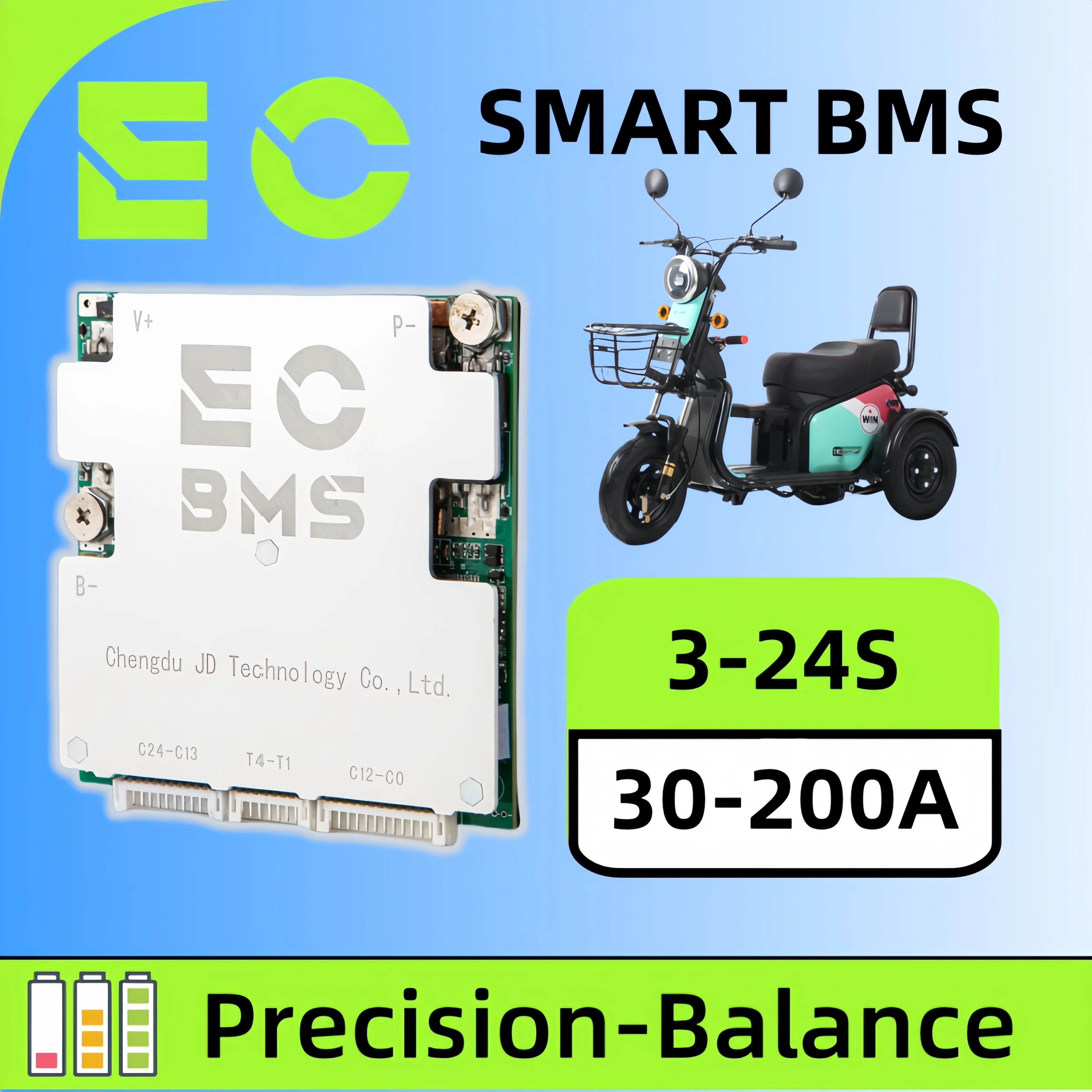 ECBMS RV Marine BMS 5-16S 24V 48V LiFePO4 Li-ion 50-150A Active Balance Battery Monitor Dual Temp Sensor Electric Scooter
ECBMS RV Marine BMS 5-16S 24V 48V LiFePO4 Li-ion 50-150A Active Balance Battery Monitor Dual Temp Sensor Electric Scooter
