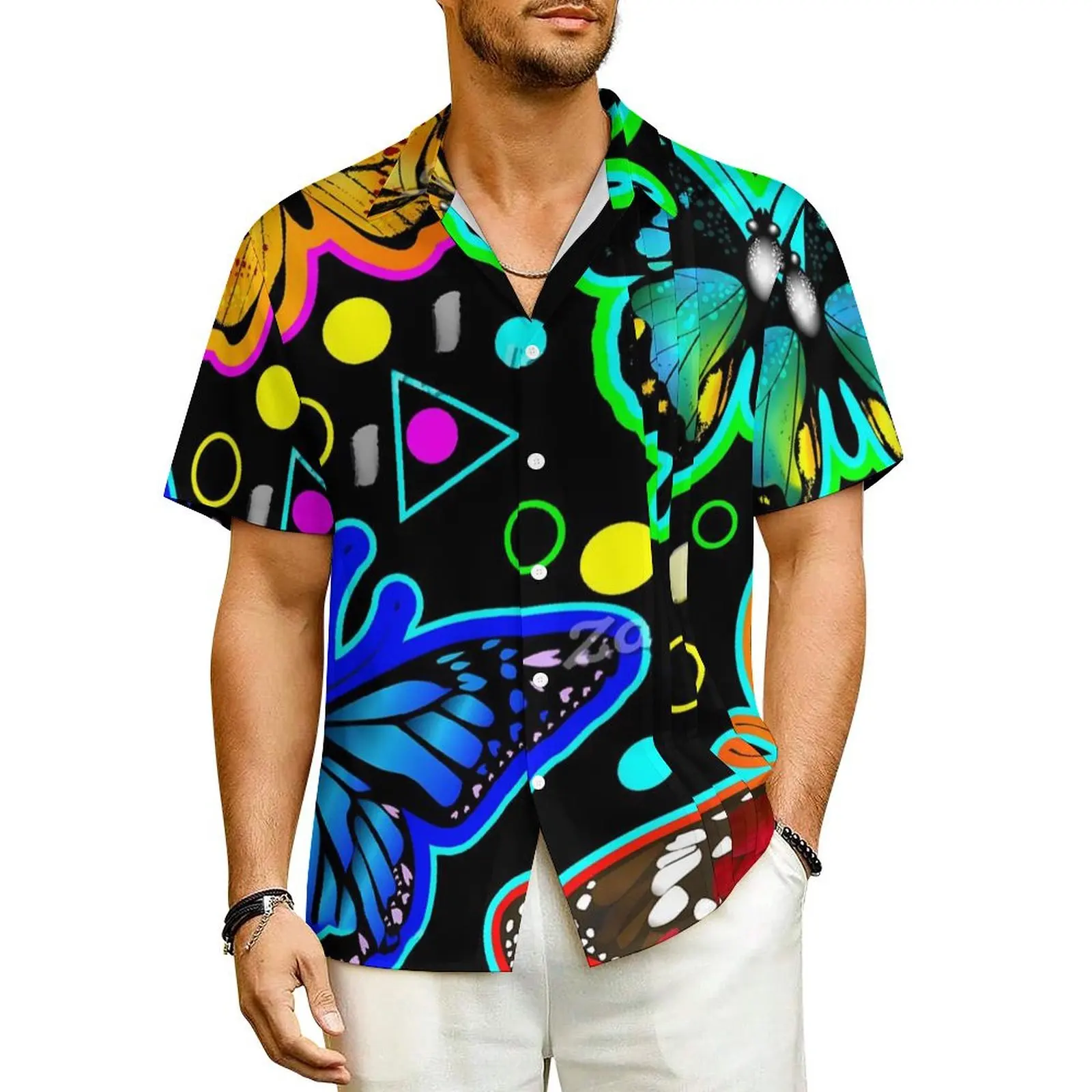 Butterfly Casual Shirt Colorful Animal Loose Hawaiian Shirts Men Short Sleeves Vacation Streetwear Graphic Oversized Blouses
Butterfly Casual Shirt Colorful Animal Loose Hawaiian Shirts Men Short Sleeves Vacation Streetwear Graphic Oversized Blouses