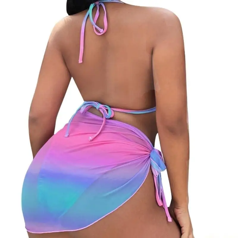 31BF Женский Радужный купальник из 3 предметов, треугольный комплект бикини с лямкой на шее, купальный костюм большого размера и
31BF Женский Радужный купальник из 3 предметов, треугольный комплект бикини с лямкой на шее, купальный костюм большого размера и