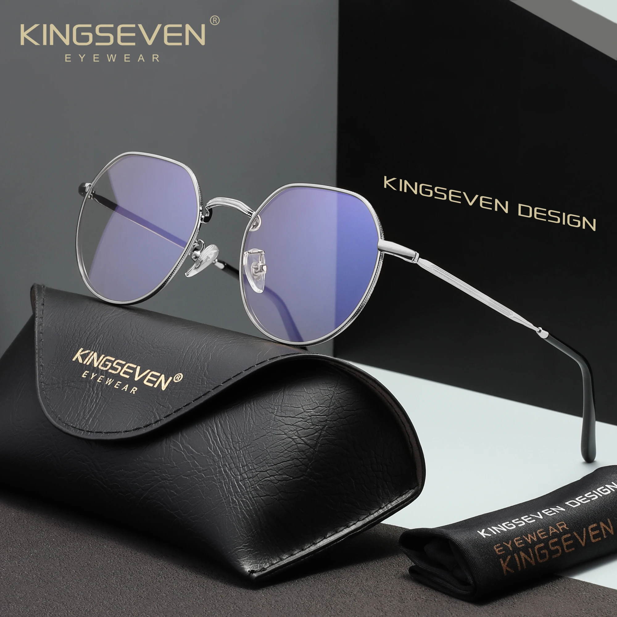 KINGSEVEN Retro Round Blue Light Blocking Glasses Clear Lens For Women Men Computer Protection Eyewear
KINGSEVEN Retro Round Blue Light Blocking Glasses Clear Lens For Women Men Computer Protection Eyewear