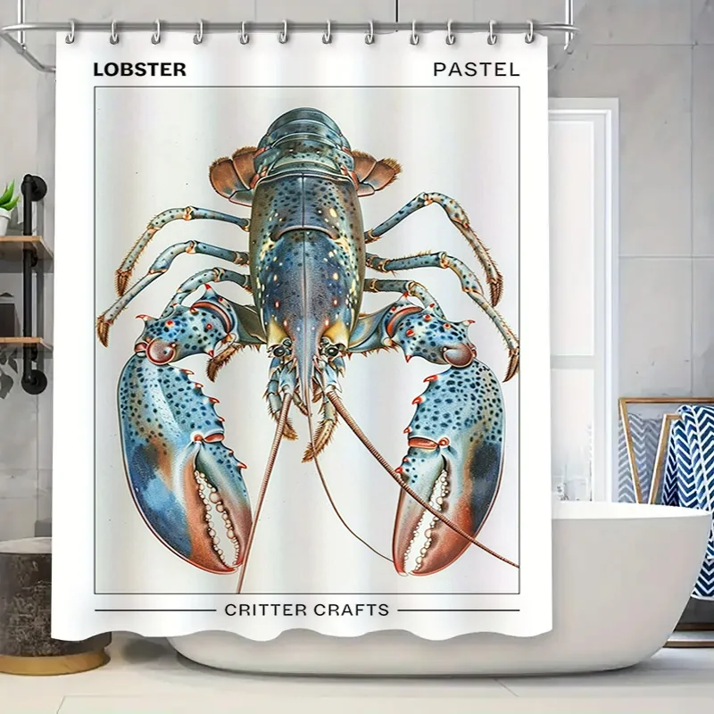 Seafood Inspired Bath DecorLobster Shower Curtain in Pastel Blue Red Color for Bathroom Remodeling Perfect Addition for Seafood
Seafood Inspired Bath DecorLobster Shower Curtain in Pastel Blue Red Color for Bathroom Remodeling Perfect Addition for Seafood