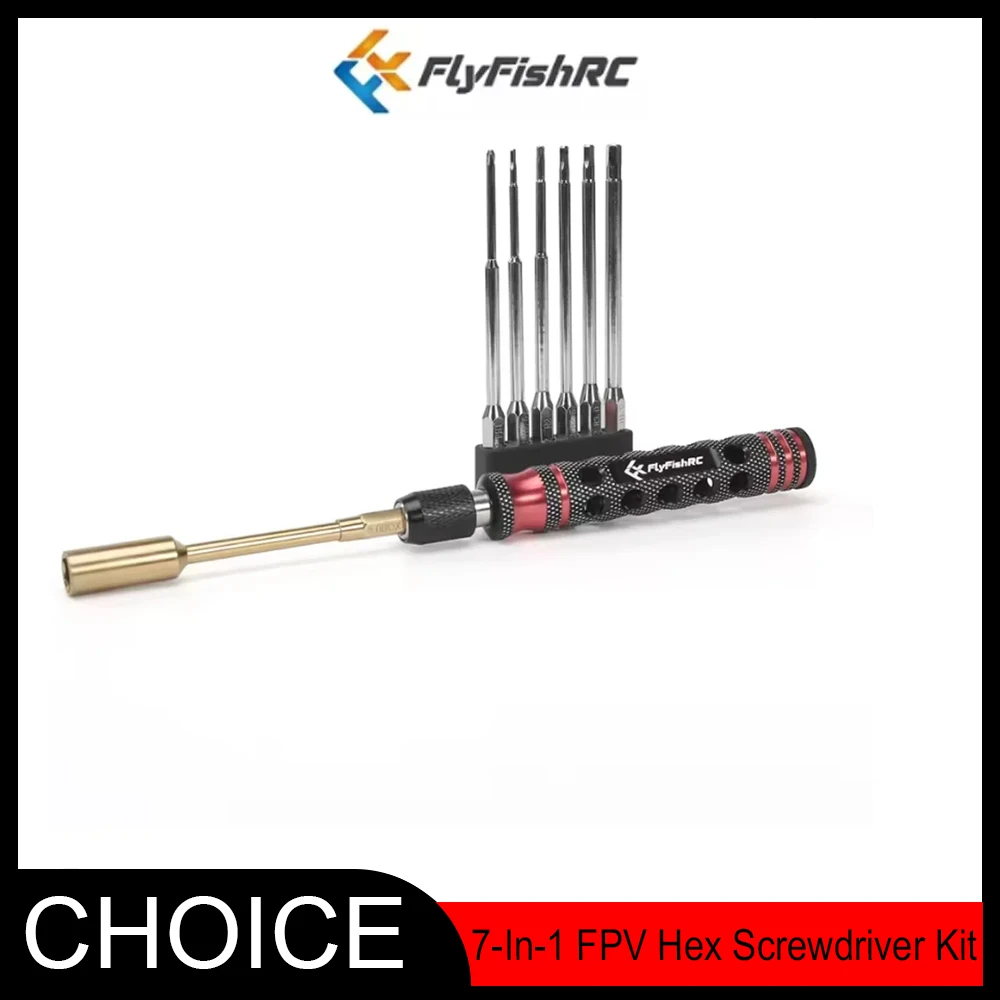 FlyFish RC 7-в-1 FPV комплект шестигранных отверток шестигранные отвертки для радиоуправляемого автомобиля, лодки, самолета, вертолета, ремонта дронов FPV
FlyFish RC 7-в-1 FPV комплект шестигранных отверток шестигранные отвертки для радиоуправляемого автомобиля, лодки, самолета, вертолета, ремонта дронов FPV