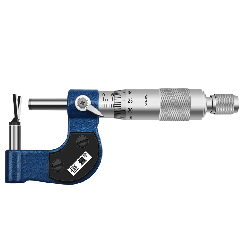 Hengliang V Type Micrometer 0-25mm Outer Diameter Measurement Screw Head Thickness Outer Diameter Micrometer
Hengliang V Type Micrometer 0-25mm Outer Diameter Measurement Screw Head Thickness Outer Diameter Micrometer