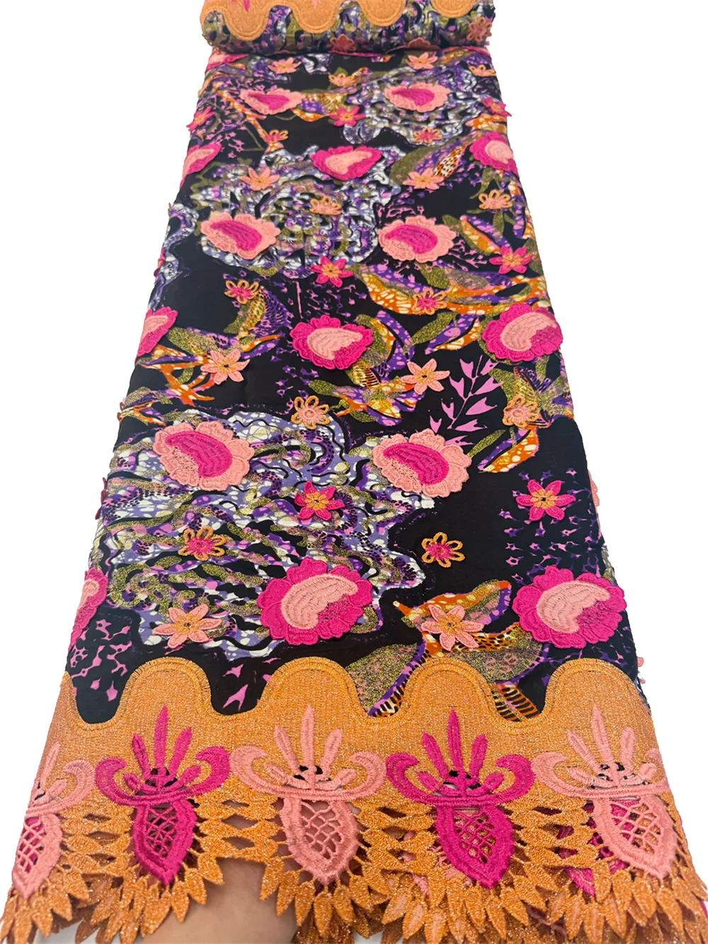 Новая роскошная африканская ткань Анкара с гипюровым кружевом, новейшее нигерийское восковое кружево для пошива классических вышитых свадебных и праздничных платьев
Новая роскошная африканская ткань Анкара с гипюровым кружевом, новейшее нигерийское восковое кружево для пошива классических вышитых свадебных и праздничных платьев