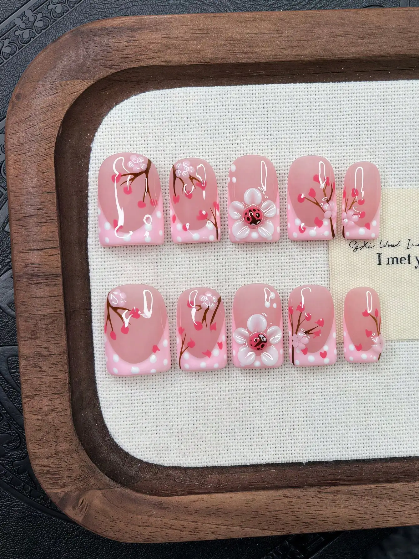 10pcs Y2K Nails Pipe-Shaped Press On Nails Set - Handcrafted, Pink Nails, Red Nails. Handmade 3D Flowers And 3D Ladybug, 3D Lady
10pcs Y2K Nails Pipe-Shaped Press On Nails Set - Handcrafted, Pink Nails, Red Nails. Handmade 3D Flowers And 3D Ladybug, 3D Lady