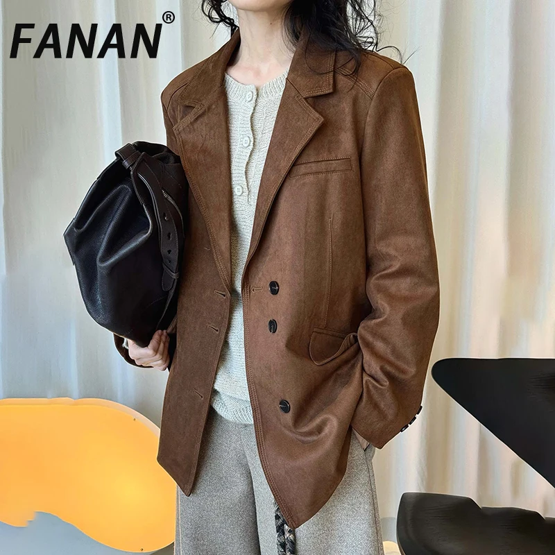 FANAN Vintage Single Breasted Blazers For Women Korean Style Long Sleeve Loose Coats Fashion Female Jackets 2026 Spring New
FANAN Vintage Single Breasted Blazers For Women Korean Style Long Sleeve Loose Coats Fashion Female Jackets 2026 Spring New