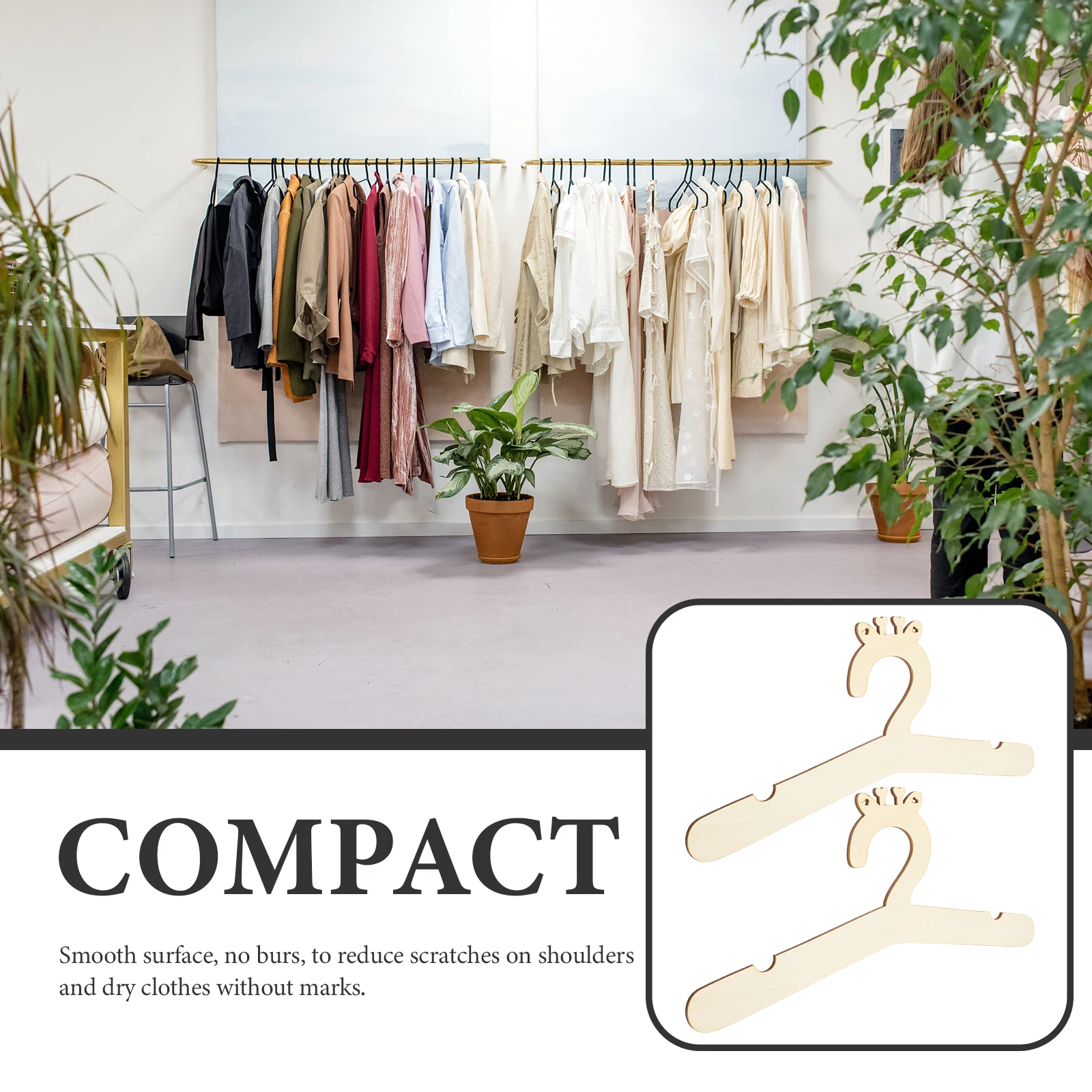 2Pcs Wooden Hangers Clothes Holder Strong Smooth Surface Compact Hangers for Closet Organization Home Decor 
2Pcs Wooden Hangers Clothes Holder Strong Smooth Surface Compact Hangers for Closet Organization Home Decor