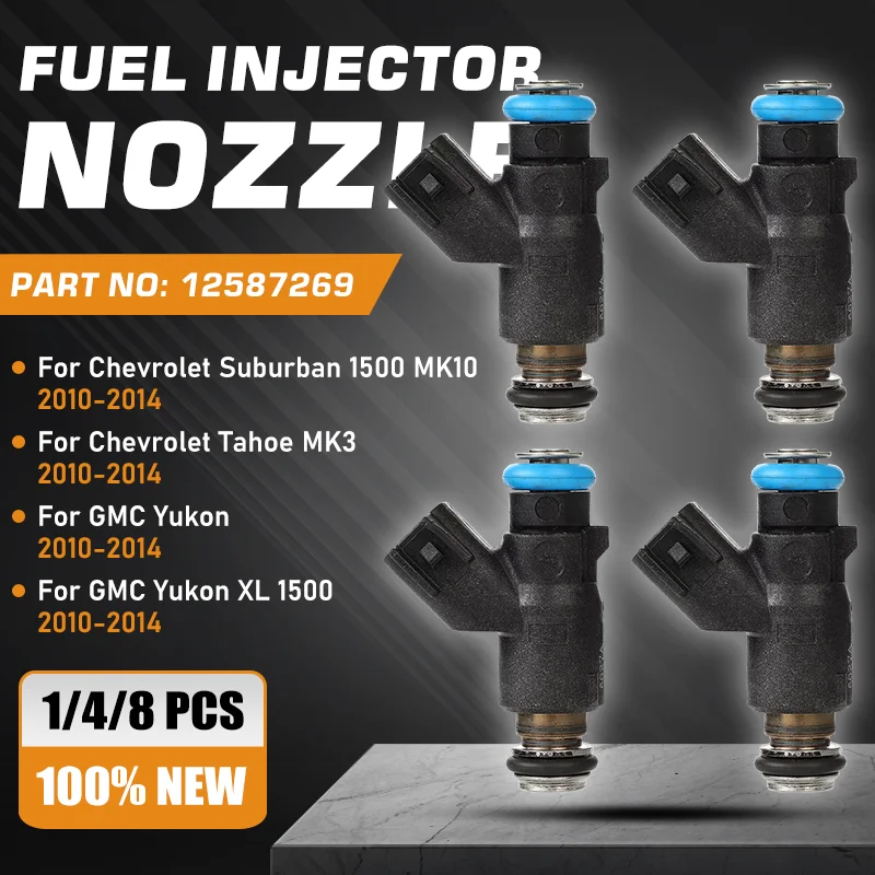 Car For Chevrolet Suburban MK10 Chevy Tahoe MK3 Cadillac Escalade GMC Yukon 8 Cylinders 2010-2014 Fuel Injectors Nozzle 12587269
Car For Chevrolet Suburban MK10 Chevy Tahoe MK3 Cadillac Escalade GMC Yukon 8 Cylinders 2010-2014 Fuel Injectors Nozzle 12587269