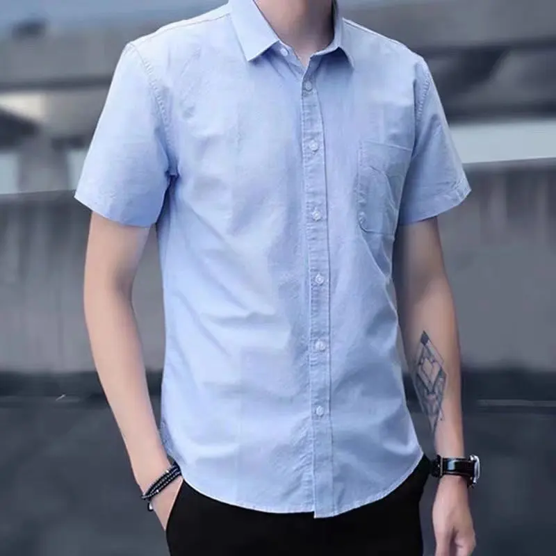 Short-sleeved Shirt Men's Summer New Korean Casual Top Inch Trendy and 7-quarter Sleeves
Short-sleeved Shirt Men's Summer New Korean Casual Top Inch Trendy and 7-quarter Sleeves