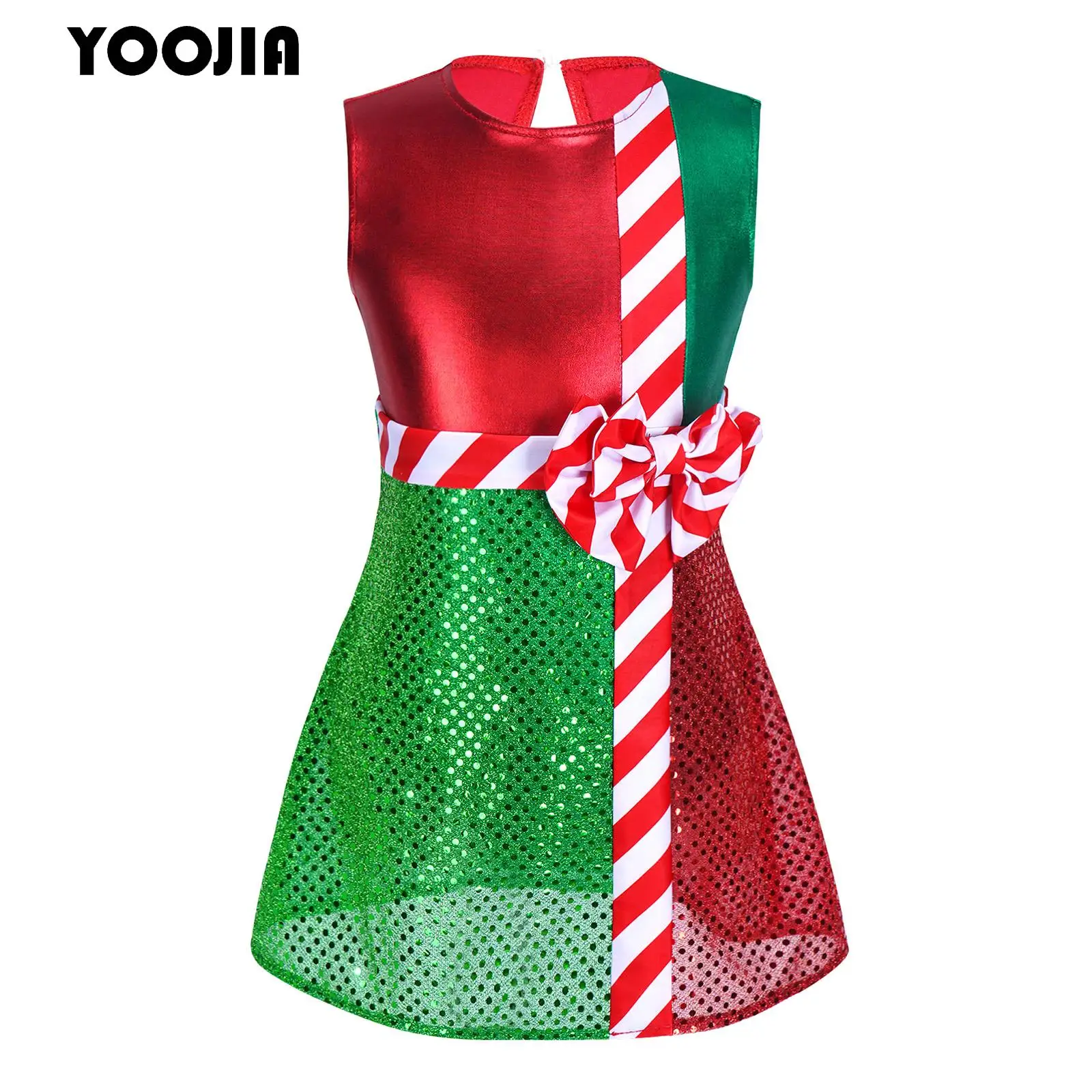 Kids Girls Christmas Candy Cane Costume Sleeveless Sequins Striped Xmas Santa Claus Cosplay Ballet Dance Skating Leotard Dress
Kids Girls Christmas Candy Cane Costume Sleeveless Sequins Striped Xmas Santa Claus Cosplay Ballet Dance Skating Leotard Dress