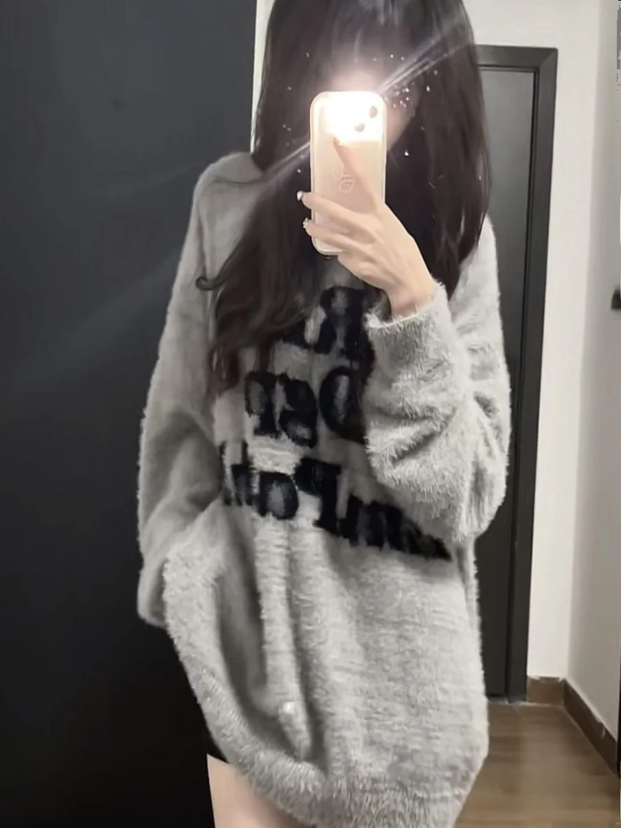 Женский свитер из искусственной норки Thiened, вязаный, свободный, ленивый, мягкая, уютная осенняя верхняя одежда, круглый, стандартной длины, милый Sle
Женский свитер из искусственной норки Thiened, вязаный, свободный, ленивый, мягкая, уютная осенняя верхняя одежда, круглый, стандартной длины, милый Sle