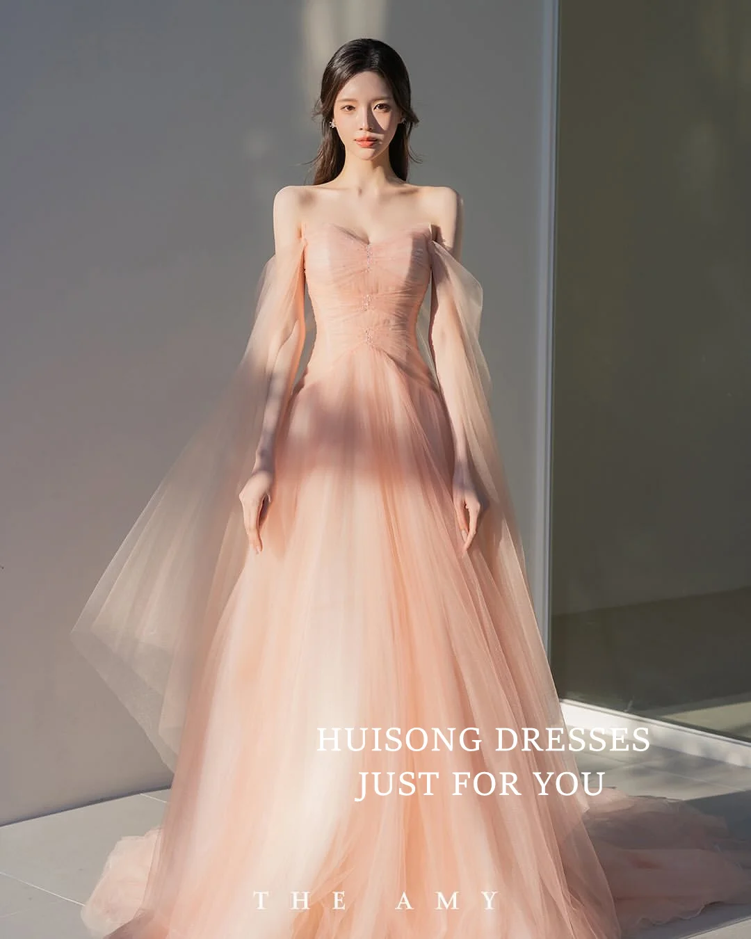 HUISONG Customized Long Sleeves Tulle Korean Wedding Dress 이브닝드레스 A-Line Reception Bridal Dress Korea Wedding Photo Shoot Gown
HUISONG Customized Long Sleeves Tulle Korean Wedding Dress 이브닝드레스 A-Line Reception Bridal Dress Korea Wedding Photo Shoot Gown