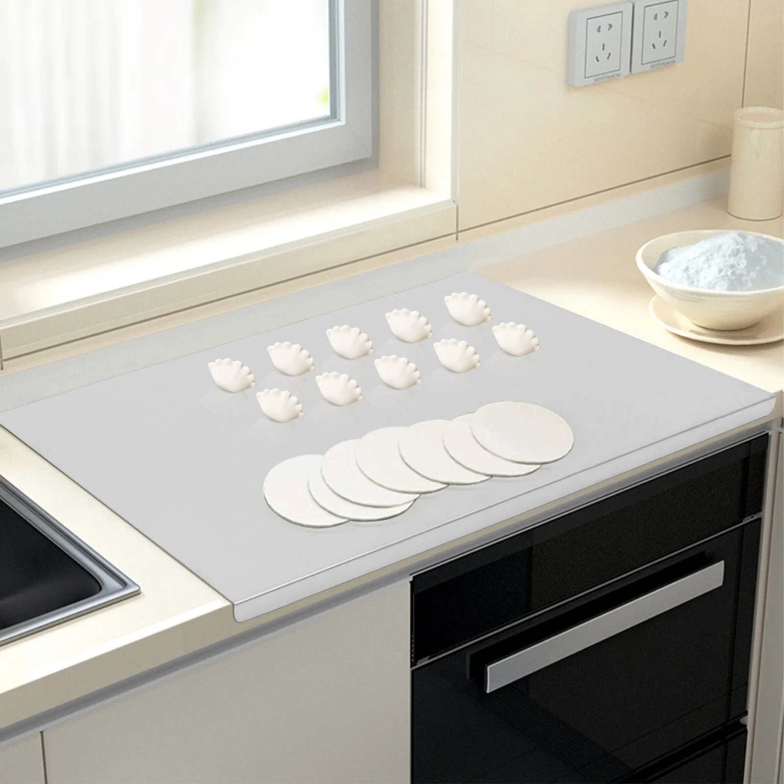 Bymaocar 201 Stainless Steel Odorless Rolling Panel 23.6 * 19.6 Inches, L-shaped Folding Edge Design, Thin and Light Food Tray
Bymaocar 201 Stainless Steel Odorless Rolling Panel 23.6 * 19.6 Inches, L-shaped Folding Edge Design, Thin and Light Food Tray