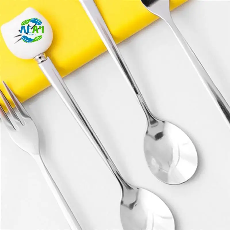 AEA4-Cute Cats Coffee Spoon And Fork Set, Stainless Steel Cats Dessert Spoon Drink Spoons Fruit Fork
AEA4-Cute Cats Coffee Spoon And Fork Set, Stainless Steel Cats Dessert Spoon Drink Spoons Fruit Fork