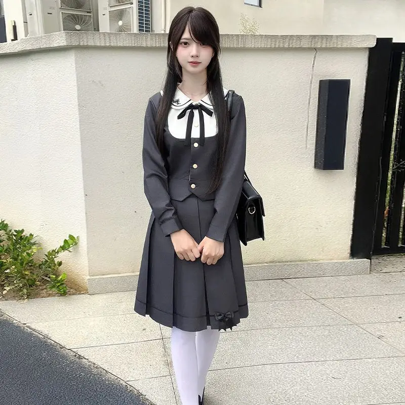 Japan JK Uniform Autumn New College Style Slim Long-Sleeved Mid-Length Skirt Sweet Suit
Japan JK Uniform Autumn New College Style Slim Long-Sleeved Mid-Length Skirt Sweet Suit