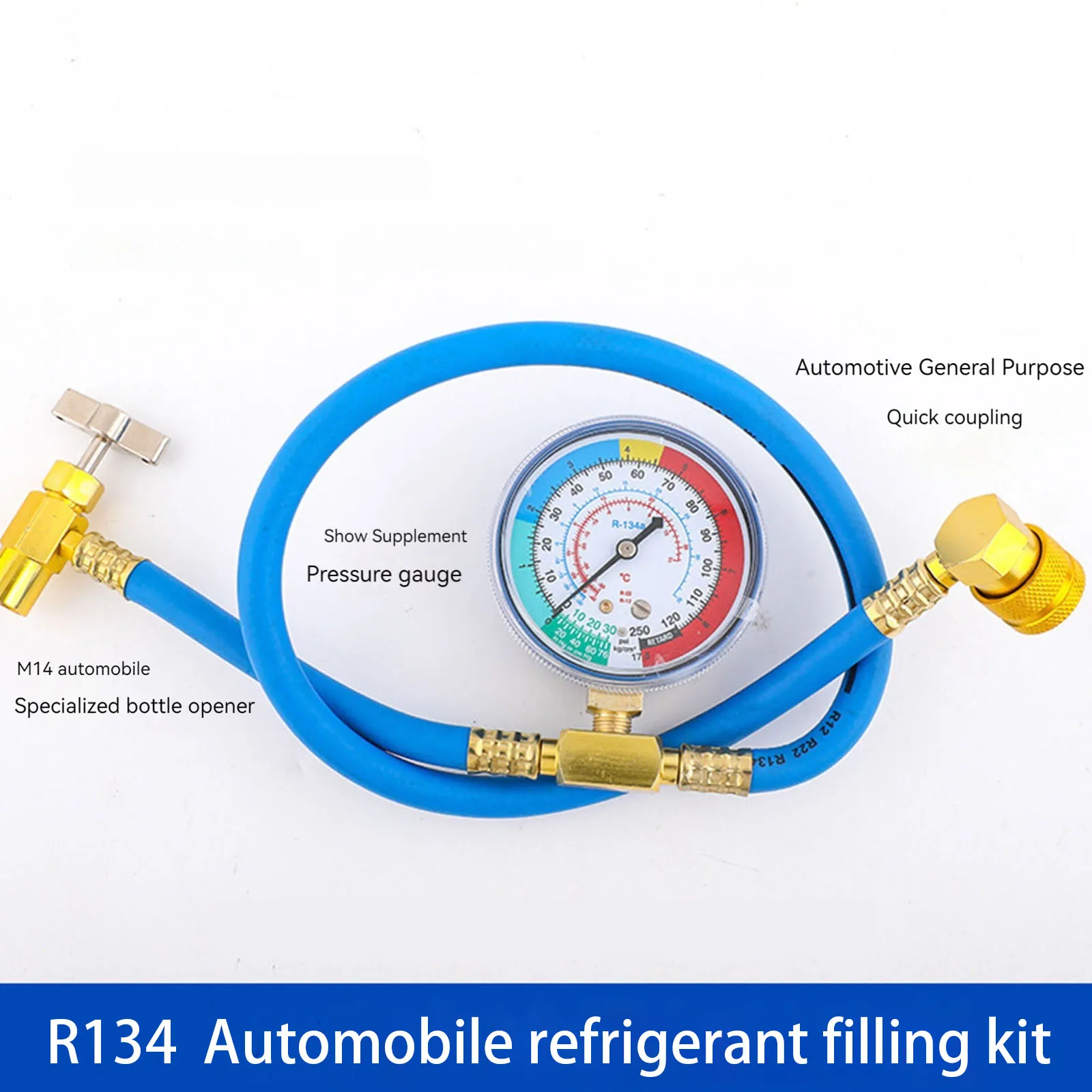 R134a Refrigerant AC Recharge Hose with Gauge Refrigerant Charge Hose Kit 250PSI Fits for Car Air Conditioning Refrigerants
R134a Refrigerant AC Recharge Hose with Gauge Refrigerant Charge Hose Kit 250PSI Fits for Car Air Conditioning Refrigerants