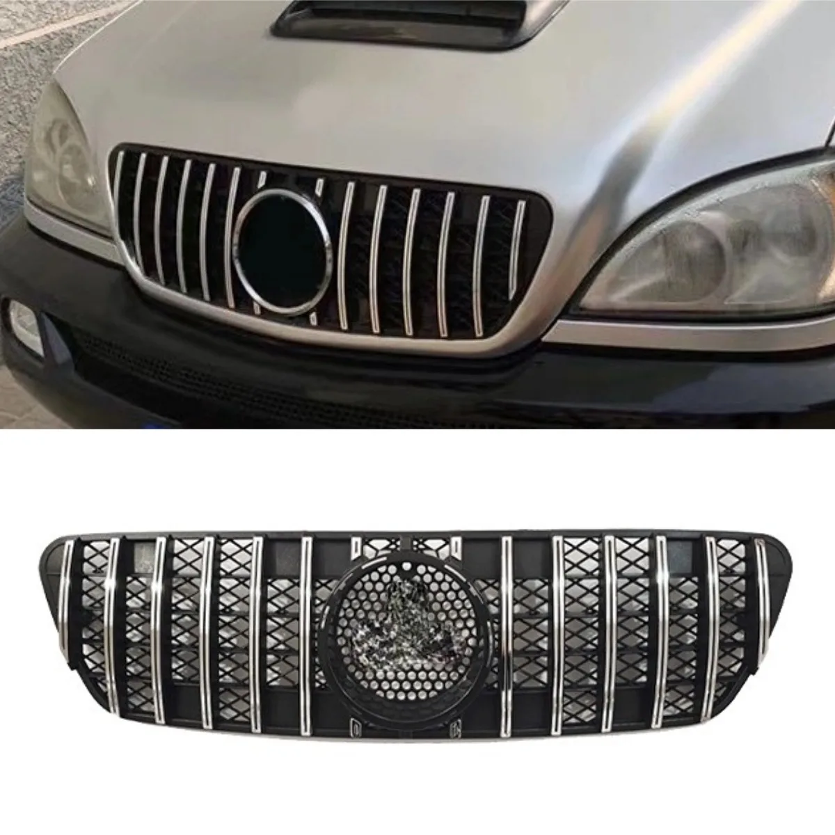 For Mercedes Benz ML W163 1998-2004 GT Style Car Bumper Grill Racing Grille Body Kit Front Bumper Grill Exterior Part
For Mercedes Benz ML W163 1998-2004 GT Style Car Bumper Grill Racing Grille Body Kit Front Bumper Grill Exterior Part