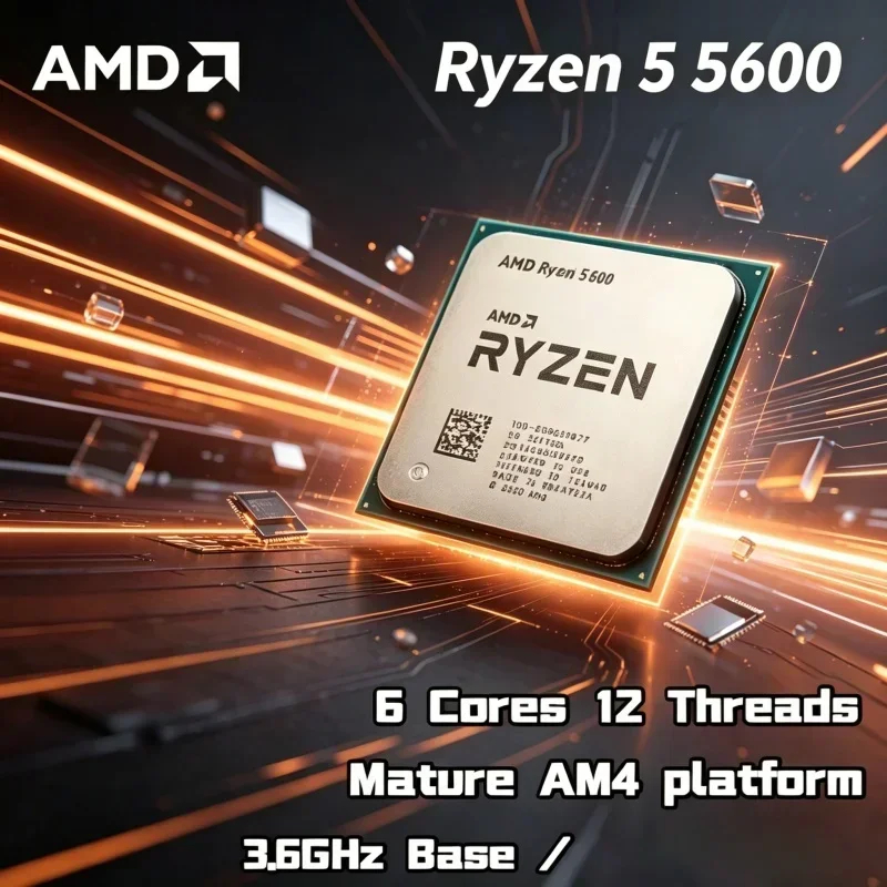 AMD Ryzen 5 5600 R5 5600 for PC Upgrade 6 Cores 12 Threads 3.5GHz AM4 65W Desktop Processor Without Box
AMD Ryzen 5 5600 R5 5600 for PC Upgrade 6 Cores 12 Threads 3.5GHz AM4 65W Desktop Processor Without Box