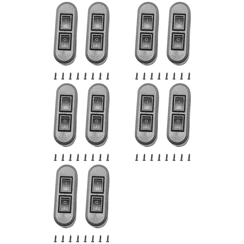 10X Embedded Wire Switch Black Duplex Switch Straight-Through Rocker Switch Suitable For Dual-Control Desk Lamp
10X Embedded Wire Switch Black Duplex Switch Straight-Through Rocker Switch Suitable For Dual-Control Desk Lamp