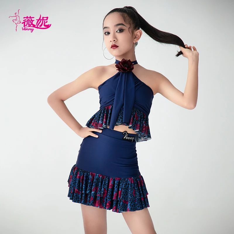 Vennystyle Latin Dance Dress for Girls, 2-Piece Set with Top and Skirt, Professional Training Practice Wear
Vennystyle Latin Dance Dress for Girls, 2-Piece Set with Top and Skirt, Professional Training Practice Wear