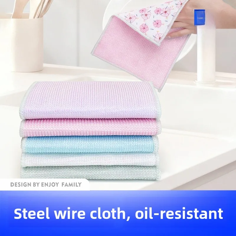 Kitchen Double-Sided Silver Tead Disloth Steel Wire Di Towel Oil-Resistant Tablecloth Home Cleaning Cloth Waing Towel
Kitchen Double-Sided Silver Tead Disloth Steel Wire Di Towel Oil-Resistant Tablecloth Home Cleaning Cloth Waing Towel