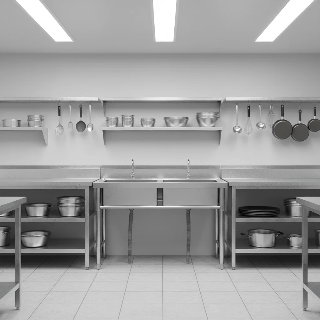 Free Standing Commercial Double Bowl Kitchen Sink Cabinet Stainless Steel Pantry Unit Square Shape Single Sink
Free Standing Commercial Double Bowl Kitchen Sink Cabinet Stainless Steel Pantry Unit Square Shape Single Sink
