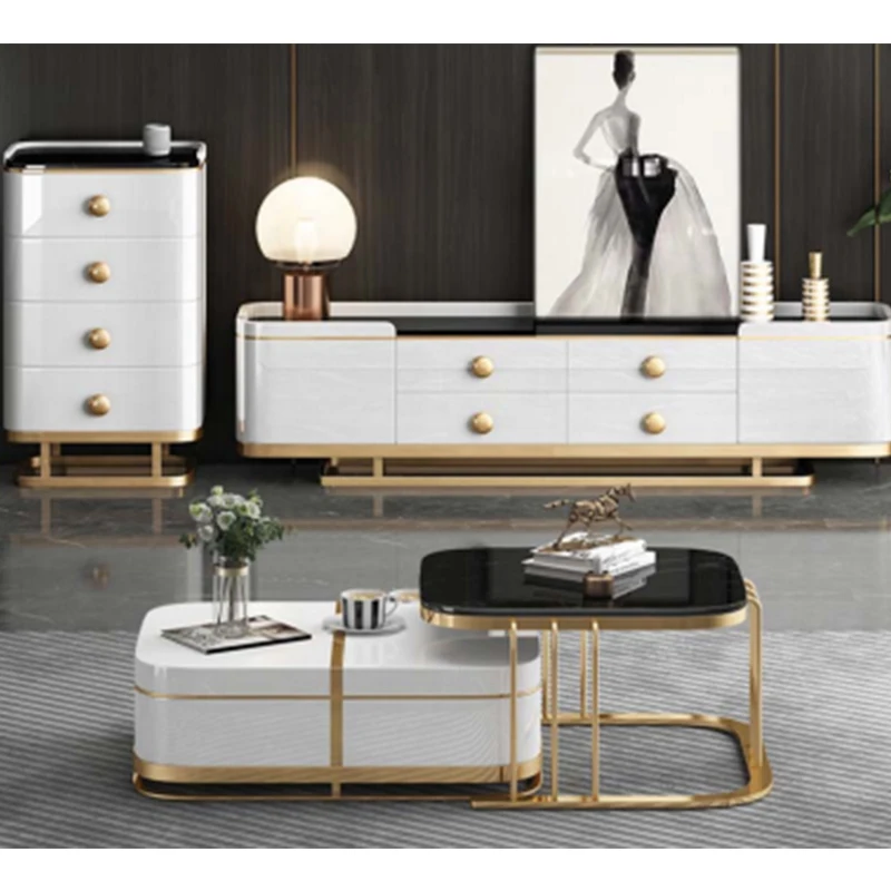 Modern White Wooden Tv Stands and Coffee Table Set Furniture Luxury Home Wood Center Table Living Room Furniture
Modern White Wooden Tv Stands and Coffee Table Set Furniture Luxury Home Wood Center Table Living Room Furniture