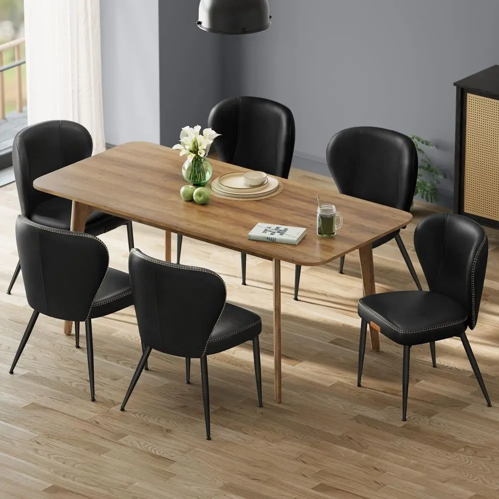 EKHO Collection Dining Chairs Set of 6, holstered Kitchen Chairs, Comfortable Seat, Synthetic Leather with ing, MidCent
EKHO Collection Dining Chairs Set of 6, holstered Kitchen Chairs, Comfortable Seat, Synthetic Leather with ing, MidCent