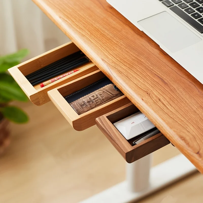 Hidden Under Desk Drawer Organizer - Walnut Slide-Out Pencil Holder, No Drill Installation For Office/School/Home
Hidden Under Desk Drawer Organizer - Walnut Slide-Out Pencil Holder, No Drill Installation For Office/School/Home