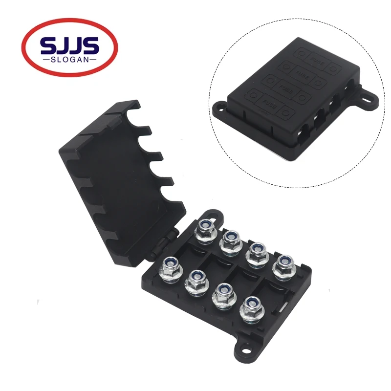 Car Fuse Holder Block 4 Way For Midi Fuse Holder Block 200A Max 4 Fuses 8 Lugs Dual Battery Setups 4x4 Car Part
Car Fuse Holder Block 4 Way For Midi Fuse Holder Block 200A Max 4 Fuses 8 Lugs Dual Battery Setups 4x4 Car Part