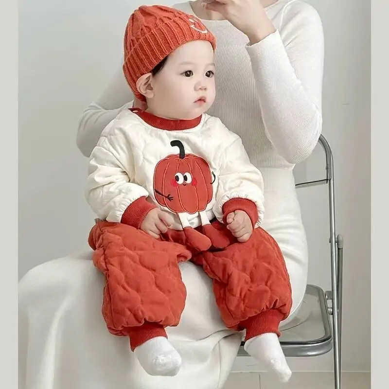 Осенне-зимний комплект с капюшоном и штанами на флисовой подкладке для мальчиков и девочек, детский комплект свитшотов, теплая плотная домашняя одежда из чистого хлопка, детская одежда
Осенне-зимний комплект с капюшоном и штанами на флисовой подкладке для мальчиков и девочек, детский комплект свитшотов, теплая плотная домашняя одежда из чистого хлопка, детская одежда