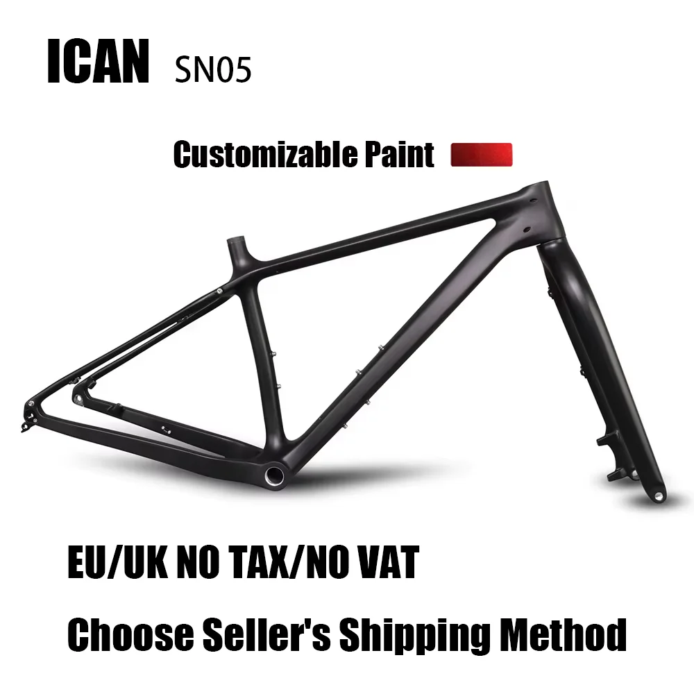 ICAN SN05 27.5ER Full Carbon Hardtail Snow Fat Bike Frame Include/NO Front Fork 197mm Rear 150mm Original Chameleon Custom Paint
ICAN SN05 27.5ER Full Carbon Hardtail Snow Fat Bike Frame Include/NO Front Fork 197mm Rear 150mm Original Chameleon Custom Paint
