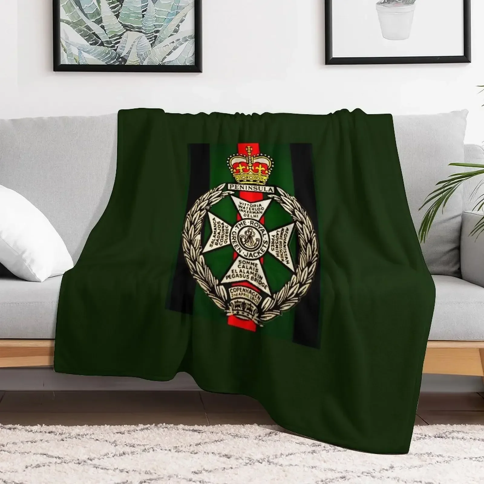 Royal Green Jackets Cap Badge Throw Blanket Custom blankets and throws Weighted Plaid Blankets
Royal Green Jackets Cap Badge Throw Blanket Custom blankets and throws Weighted Plaid Blankets